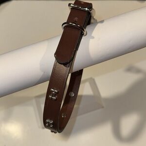 Top Paw Brown Leather Dog Collar Size Medium